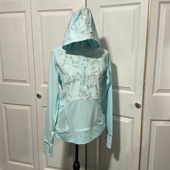 Under Armour Jackets & Blazers - Women's UA OutRun The Cold Hooded ½ Zip in “Fuse Teal”